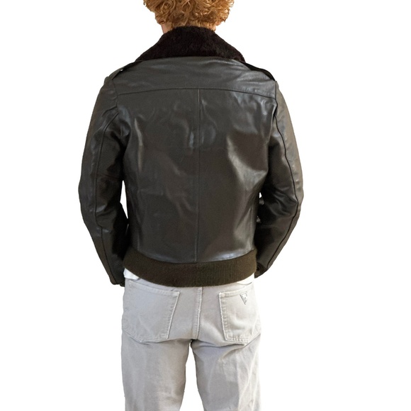 Vintage Oakton   Leather Bomber Flight Jacket. - Picture 3 of 10